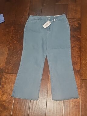Zenana Outfitters 1X Wide-Leg Jeans in Slate Blue